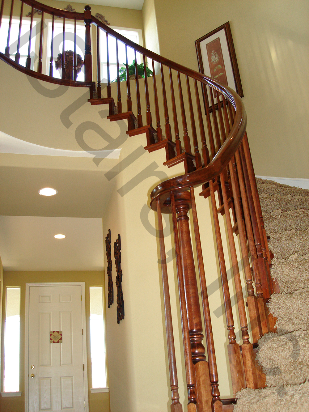 All Cherry Turned Staircase All cherry turned