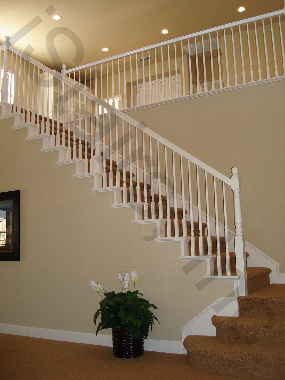 Post-to-Post All Paint Grade Staircase by iStaurs Inc Sacramento Stair Builders All paint grade turned post-to-post