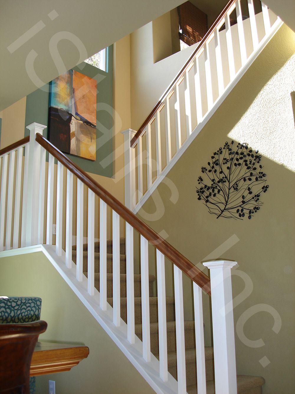 Post-to-Post - Paint Grade with Beech Rail Paint grade w/beech rail square post-to-post