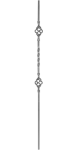 Double Basket Iron Baluster